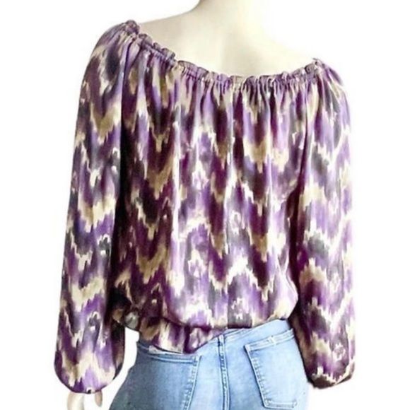 MICHAEL Michael Kors silky multicolor Peplum blouse - Picture 8 of 8